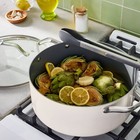 8qt Nonstick Ceramic Coated Aluminum Wide Stock Pot Cream - Figmint