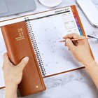 2026-2027 Monthly Planner 18-month Calendar Faux Leather 8 86x11 4 Twin-wire