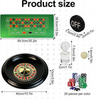 Casino Night Complete Game Set Include 16   Green Roulette Wheel 35  X 16  Rubbe