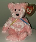 Ty Beanie Baby Sherbet The Bear  pink Version  8 5  New Mwmts Plush Stuffed Toy