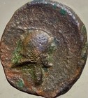 Carthage Empire Punic War Era Coin 235bc-222bc Tanit Helmet Rare 1 4 Chalkous