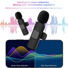Lavalier Wireless Microphone Audio Video Recording Mini Mic For Iphone Android