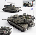 88model 1 72 Israeli Merkava 4m Tank Trophy Defense Aksa Flood Action Model 