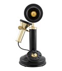 Vintage Telephone Candlestick Black Phone Non Rotary Collectible Gift Home Decor