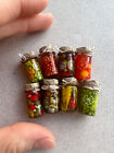 Doll Fruits Vegetables Jars Set Food Dollhouse Miniature Scale 1 12 Handmade