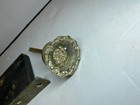 Antique Crystal Glass 12 Point Door Knob Mortise Lock Set One Rosette