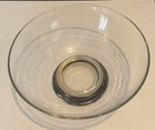 Vintage 10  Glass Bowl  W Silver Plate Base