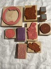 Lot Of 10 Rubber Stamps Including Wizards  Tarot Cards Etc 