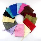 Wedding Favor Hessian Burlap Jute Favour Linen Gift Bags Drawstring Sack Pouch