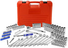 Mechanics Tool Set Drive Socket Wrench Ratchets  Sae metric  122-piece  New   