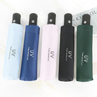 Automatic Black Umbrella Anti-uv Sun rain Windproof 3 Folding Compact Umbrella