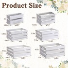6 Pcs Decorative Wood Crates For Storage Display Rustic Nesting Crates With H   