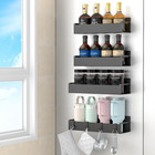 4 Pack Magnetic Spice Rack Organizer For Refrigerator And Oven  Black Fridge Org