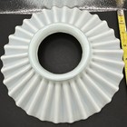 Antique Ruffled White Milk Glass Shade Petticoat Oil Lamp