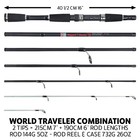 World Traveler Compact Travel Fishing Rod-reel-case Combo Spin   General Fishing