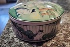 Round Ceramic Box Studio Nova Country Cat W  Lid Jewelry Box  Trinket Japan 5 