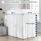 Dorm Bed Skirt Twin Xl 32 Inch-drop 100  Microfiber Extra Long Bedskirt White