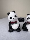 6 Vtg 80 s 90 s Bowtie Panda Bear Figurines 1 Hug Bear 4 1 8  2 Brown Bears