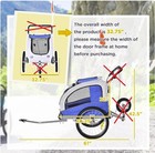 Aosom Dog   Pet Bike Trailer With Canopy And Storage Pockets  Blue