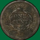 1851 Braided Hair Large Cent Extremely Fine Xf  Corrosion  Brothel Token  44141