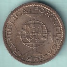Portuguese India Goa 1959 Three Escudo Rare Nickel Coin