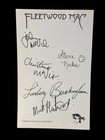 Fleetwood Mac 1975 Tamkin Color Postcard Stevie Nicks With Facsimile Autographs
