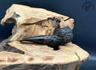 Old River Rusticated Finish Bent Apple Shaped Smoking Pipe