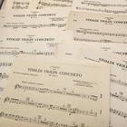 Vavaldi Antique Vintage Sheet Music Collection Violin Saxophone Trumpet Cello