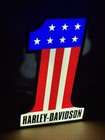 Harley-davidson  1 Stars   Stripes American Flag Led Lighted Sign Usb Powered 