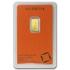 1 Gram Valcambi Suisse  9999 Fine Gold Bar In Assay