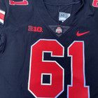 Ohio State Buckeyes Team Issued Game Worn Black Football Jersey   61 Nike  Usa