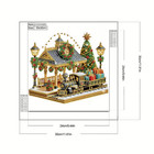 Christmas Train Station 5d Diamond Painting Kit 11 8  X 11 8  Holiday Decor