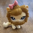 Lps  1005 Littlest Pet Shop Yellow Sitting Shorthair Cat   Lion s Mane Accessory