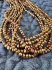 Retired Silpada N1366 8 Strand Copper Freshwater Pearl Necklace  925 Silver