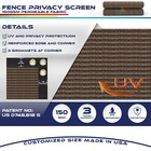 Customize 5 ft Privacy Screen Fence Brown Commercial Windscreen Shade Cover1-160