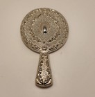 Vintage Small Heavy Silver Toned Hand Mirror 3  Vanity  Cute  Vanity 