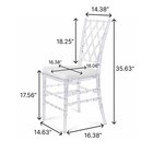 Set Of 3 Clear Ghost Dining Chairs Elegant For Weddings Parties   Outdoor Events