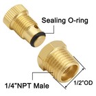 Brass Air Compressor Tank Drain Cock 1 4  Npt Male External Drain Valve Air H   