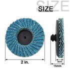 20pcs 2inch Flat Flap Disc Roll Lock Sanding Grinding Wheels 40 60 80 120 Grit