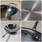 Stainless Steel Wok Fry Pan 14    Gourmet Standard Tri-ply Cooking Gas Electric