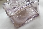 Antique L h  Thomas And Co  Chicago Glass Square Ink Bottle Pen Rest  sun Purple