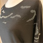 Love Scarlet Black W  Silver Sparkles Knit Pullover Sweater Size M