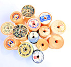 Lot Of 14 Vintage Wooden Sewing Thread Spools  Assorted Sizes  Craft Supplies