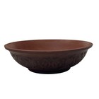 Chinese Clay Bowl Ornate Asian Inspired Intricate Design Oriental Decor Vintage