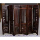 Collectibles Decorated Handwork Wood Hollow Out Carved Flower Screen Wood Panel
