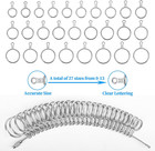 Auckyeer Ring Sizer Measuring Tool 27 Pcs  Ring Sizing Kit 0-13 With Half Size 
