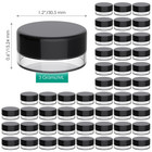 3 Gram Jar  3 Ml  Black  50 Pk  Bpa Free  Cosmetic Sample Empty Container  Plast