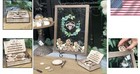 Rustic Brown Wedding Guest Book Alternative With 80 Wooden Hearts - 15 7 x11 8 