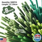 Yonovo Green Pipe Cleaners For Crafts Bulk 500pcs 8mm Thick 12 Inches Long pi