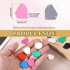 100 Pcs Sew On Acrylic Irregular Crystal Mirror Pieces With Holes Rose Red
